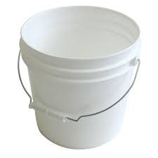Argee 2 Gal White Pail Plastic Buckets Plastic Pail Household Cleaning Supplies