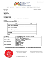 Nama penuh nama bapa / penjaga no. Sijil Berhenti Sekolah