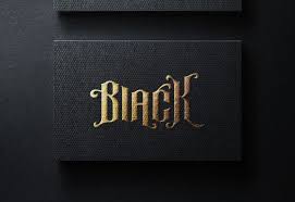 Luxury Logo Mockup On Black Business Card Black Business Card Logo Mockup Luxury Logo