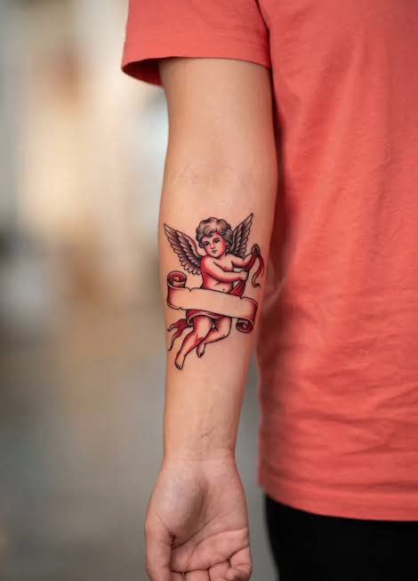 26 Cherub Angel Tattoo Ideas with Cute and Classic Artwork