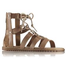 Sorel Ella Lace Up Sandals Brown Buy And Offers On Trekkinn