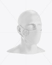Download Face Mask Mockup Half Side View In Apparel Mockups On Yellow Images Object Mockups