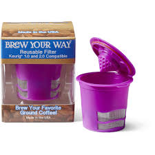 Process fill the reusable coffee filter to one of the two fill lines (regular or travel mug) with your favorite coffee grounds. Ekobrew Brew Your Way Coffee Reusable Filter For Keurig Walmart Com Walmart Com