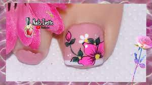 Ver más ideas sobre uñas para playa, uñas, disenos de unas. Hermoso Diseno De Unas Facil Y Practico Para Los Pies Decoracion De Unas Flor Paso A Paso Facil Youtube