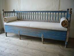 Swedish Antique Bench Kuchenbank Turkis Blau Und Kleine Bank