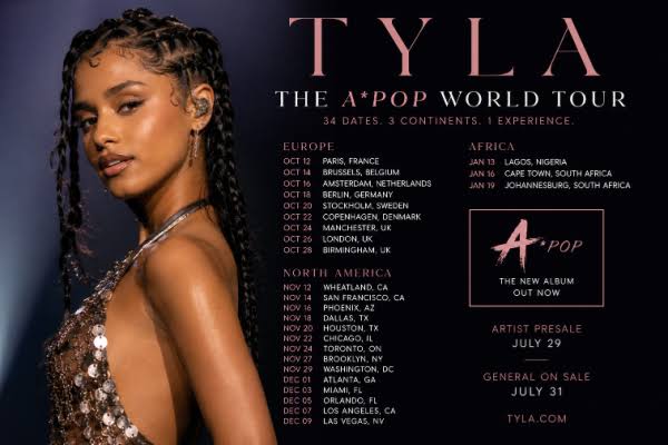 Tyla Announces First Global Headlining A*POP World Tour