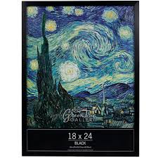 It states it can frame a 30 x 24 puzzle. Black Wood Wall Frame 18 X 24 Hobby Lobby 80982384