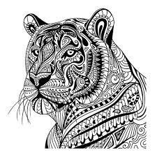 Since, a lot of activities as drawings, coloring pages, books and movies use this third dimension. Tiger In Pattern Wall Sticker Mandala Animal Wall Decal Etsy Mandala Coloring Pages Mandala Coloring Animal Coloring Pages