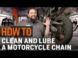 How To Clean Lube Your Motorcycle Chain At Revzilla Com Youtube Motorcycle Chain Lube Motorcycle
