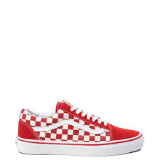 Vans Old Skool Checkerboard Skate Shoe Red White