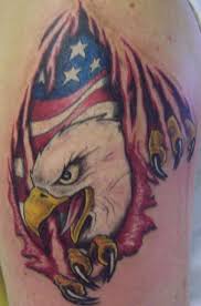 American Flag Eagle Tattoo Black And White Pin On Tattoos