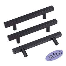 Ravinte 30 pack 5 inch kitchen square cabinet handles matte black cabinet pulls black drawer pulls kitchen cabinet hardware kitchen handles for cabinets cupboard handles drawer handles 4.8 out of 5 stars 3,568 Goldenwarm Matte Black Kitchen Pulls Cabinet Hardware Lsj22bk96 Black Drawer Pulls T Bar Squ Black Cabinet Hardware Black Kitchen Handles Cabinet Door Hardware