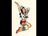 How to draw an Old School Pin up Tattoo Style By thebrokenpuppet ...