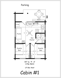 One room cabin plans, drawings. Archer S Poudre River Resort Premium Cabin 11