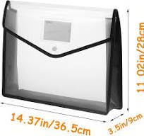 2 Packs File Folder, 9.4*13.2 Inch Expandable Poly Envelopes B4 Plastic  Document Folder Button Closure Waterproof File Pouch School Office Supplies