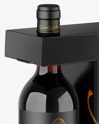 Download Green Glass Red Wine Bottle With Box Mockup In Bottle Mockups On Yellow Images Object Mockups