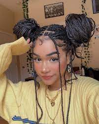 Box Braid Style Curly Hair Inspiration Hair Styles Aesthetic Hair