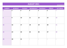 Click on the august holidays listed in blue for more details. August 2021 Calendar Calendar Best