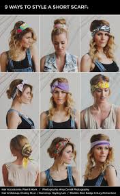 Hair scarf is a decorative element that enhances the look of your hair. How To Style A Short Scarf In Your Hair Scarf Hairstyles Scarf Hairstyles Short Short Scarves