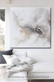 Giclee Print Art Abstract Grey White Painting Coastal Canvas Prints Modern Neutral Wall Art Abstract Art Painting Abstract Neutral Wall Art