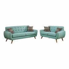 Foundstone Polyfiber 2 Piece Sofa Set With Cushion Seats In Grey Wayfair Ca Sofa And Loveseat Set Living Room Sets Living Room Sets Furniture