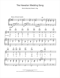 Julie Rogers The Hawaiian Wedding Song Sheet Music Pdf Notes Chords Standards Score Piano Vocal Guitar Right Hand Melody Download Printable Sku 103540