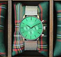 Personalised Watch, Silver Mesh Strap Mens Wrist Statement ...