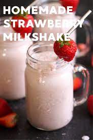 Homemade Strawberry Milkshake Recipe Recipe Milkshake Recipe Strawberry Milkshake Recipes Healthy Milkshake Recipes
