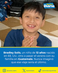😭 UNA DOLOROSA TRAGEDIA 🇬🇹🇺🇸 Bradley Solís, de 12 años, murió junto a  su abuela en un accidente en Guatemala. Había viajado desde EE. UU. para  pasar el verano con su familia.