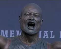 Is it me? Or does the new Dwyane Wade statue in front of the Kaseya Center  look more like Glen Rice than the man it's suppose to depict?