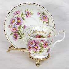 Royal Albert Flower Of The Month Teacup And Saucer September Tea Cups Pretty Tea Cups Tea Cups Vintage