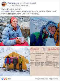 L'ascension de l'espagnol est exceptionnelle à plus d'un titre. La Dromoise Elisabeth Revol Premiere Femme A Gravir L Everest Sans Oxygene