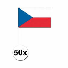 This is a file from the wikimedia commons. 50 Zwaaivlaggetjes Tsjechische Vlag Vlag Eu