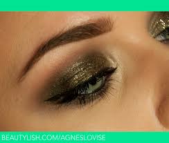 This step will make your black smokey eye last longer. Gold Glitter Smokey Eyes Agnes Lovise H S Agneslovise Photo Beautylish