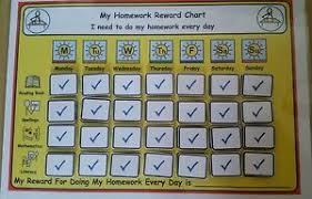 details about my homework reward chart for sen adhd asd autism visual learners primary school