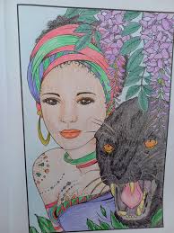 Black pearl by maude lamoine coloured by me with castle arts pencils. Isn't  colouring funny coz nearly everyone you do becomes your favourite. Anyone  else think this?