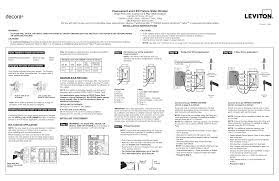 Suitable for use with class 1 or class 2 wiring. Leviton Ip710 Dlz Ip710 Lfz User Manual Manualzz