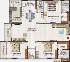 Not sure what you're after? 2400 Sq Ft 3 Bhk Floor Plan Image Sm Constructions Royal Available For Sale Proptiger Com