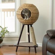 With great discounts on cat trees, furniture and hammocks, kitty condos, outdoor cat houses, beds and scratchers, petsmart can help make life for your cat even sweeter. Luxury Cat Tree Tower Scratching Post Decor Modern Condo Stand House Wood Wicker Cat Scratching Tree Cool Cat Trees Modern Cat Tree