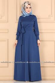 Modaselvim Elbise Yandan Baglamali Elbise 5630mp186 Indigo Goruntuler Ile Elbise Kiyafet Basortusu Modasi
