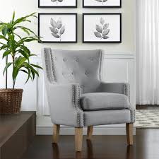 Better Homes Gardens Hardy Tufted Accent Chair Gray Walmart Com Tufted Accent Chair Accent Chairs Arm Chairs Living Room