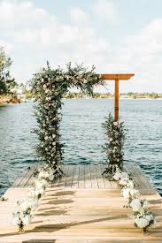 This Family Focused Florida Backyard Wedding Left No Detail Untouched Junebug Weddings Backyard Wedding Ceremony Lake House Wedding Backyard Wedding