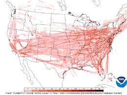 A Gridded Composite Of Air Traffic 25 000 Feet Agl At 00