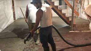 Basement systems' waterguard basement drainage system. Northern Basement Systems Basement Waterproofing Basement Waterpoofing New Slab Pour In Altona New York By Matt Clark S Northern Basement Systems