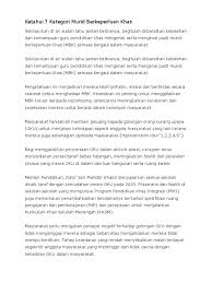 Bagi ibu bapa yang berminat untuk daftarkan anak ke sekolah murid berkemampuan khas bagi tingkatan 1 dan 4, anda boleh buat permohonan mulai 29 september 2020 hingga 18 oktober 2020. Ketahui 7 Kategori Murid Berkeperluan Khas