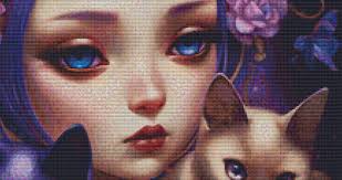 Mystical Cat Girl 9 Cross Stitch Pattern by Dutchladymysticart (digital  Format)