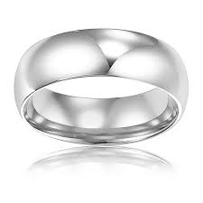 14 women ring size : Men S 6mm Comfort Fit Wedding Band In 14k White Gold Size 10