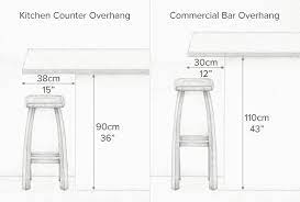 Standard depth of 24 for bar equipment. Choosing The Correct Bar Overhang Atlantic Shopping