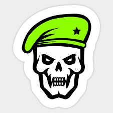 War Commander Skull Face Logo