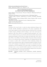 Your organisation or your downstream partner will also need to be registered in the country of delivery for your application to be eligible. Pdf Advance Fundraising Techniques An Evidence From Non Profit Organizations